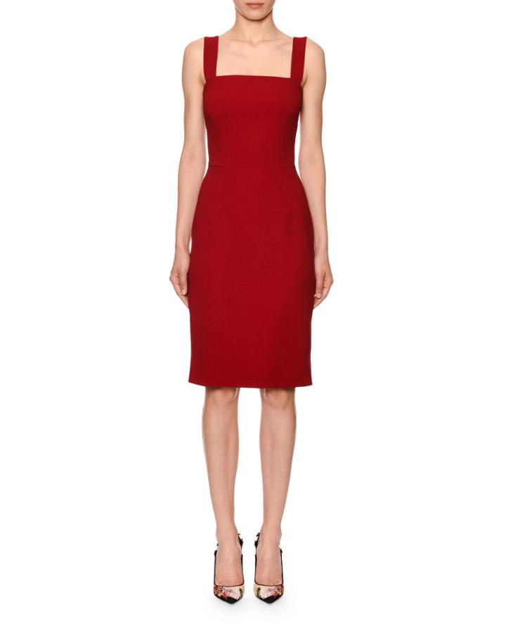 Sleeveless Square-neck Cady