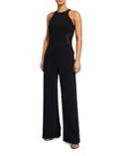 Stripe Applique Wide-leg Jumpsuit