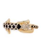 Leopard Crystal And Enamel Bracelet