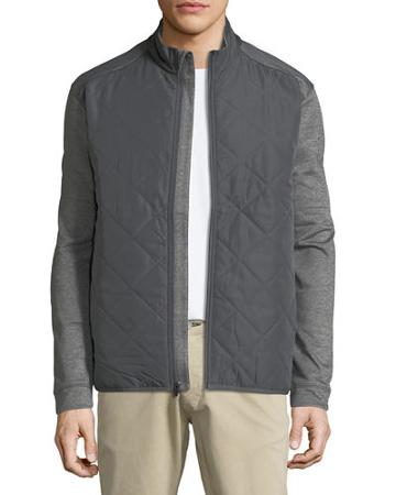 Quilted Zip-front Fleece Jacket
