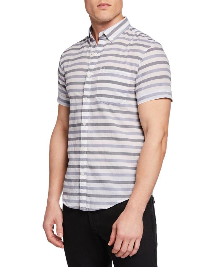 Men's Textured Lawn Short-sleeve