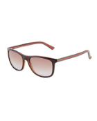 Square Acetate Sunglasses, Brown