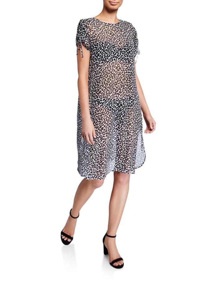 Snow Leopard High-low Tunic Coverup