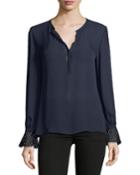 Traci Eyelet-cuff Blouse
