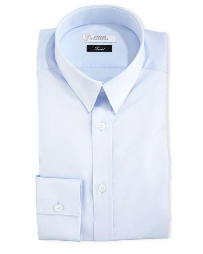 Button-front Textured Dress Shirt,