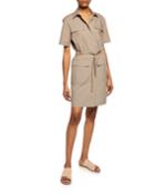 Travel Cotton Short-sleeve Utility Dress