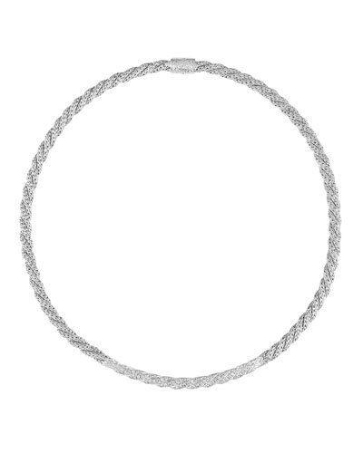 Classic Chain Twisted Diamond Necklace