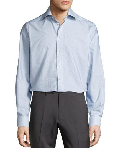 Geometric-print Button-front