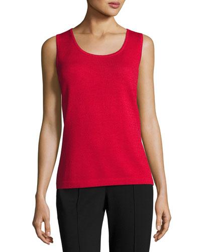 Signature Santana Knit Tank, Red