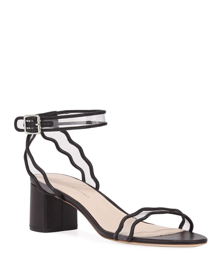 Wavy Clear-strap Leather