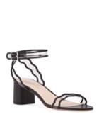 Wavy Clear-strap Leather