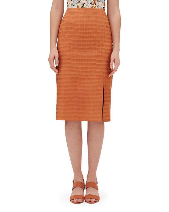 Esma Etched Croco Knee-length
