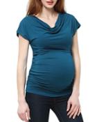 Maternity Ariel Cowl-neck Short-sleeve Top