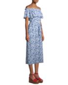 Aimee Off-the-shoulder Silk Toile