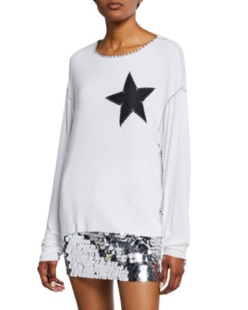 Star-patch Long-sleeve Tee