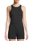 Rebel Cutout-shoulder Knit Romper