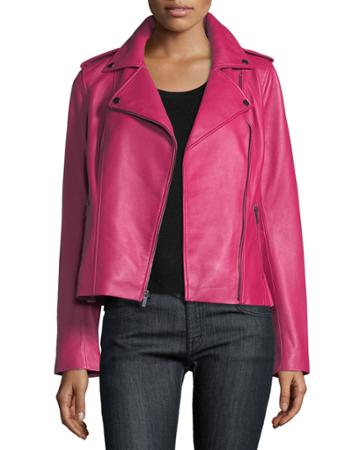 Zip-front Leather