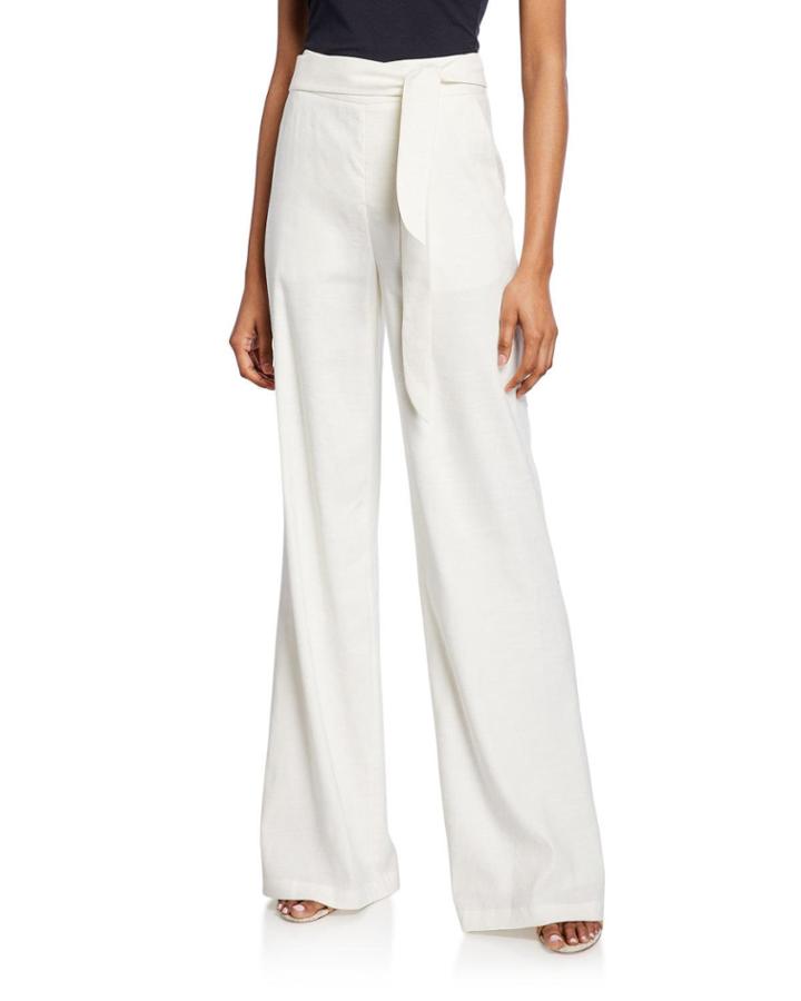 Melika Belted Wide-leg Pants