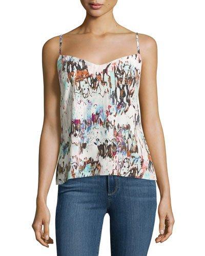 Printed V-neck Cami, Day Dream/multi