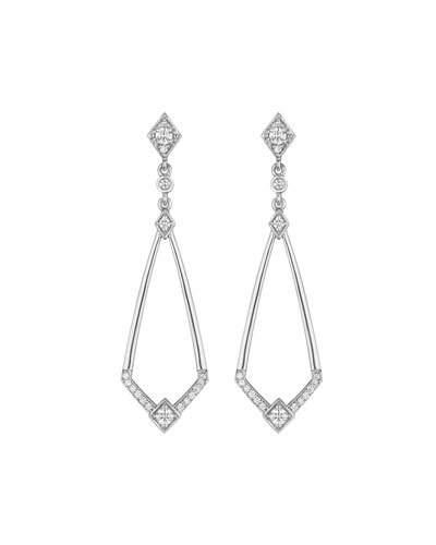 18k Diamond Deco Drop Earrings