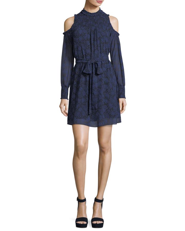 Twinkling Stars Cold-shoulder Dress