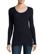 Scoop-neck Lace-up