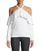 Window Shop Cold-shoulder Knit Top