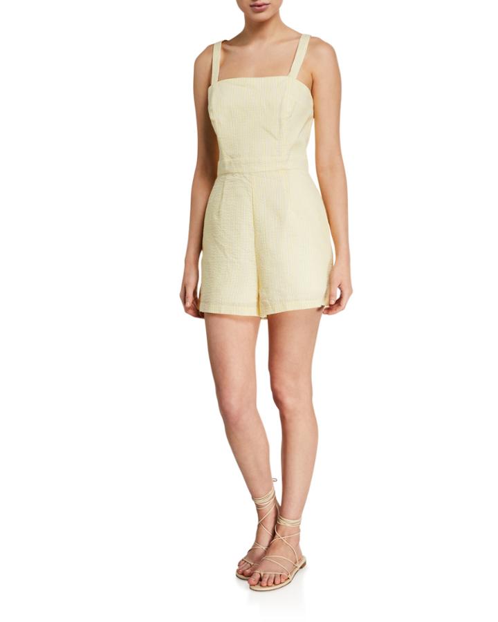 Structured Seersucker Romper