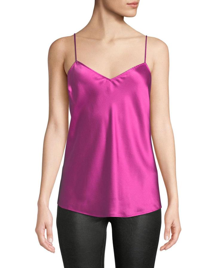 Cicely V-neck Silk Camisole Top