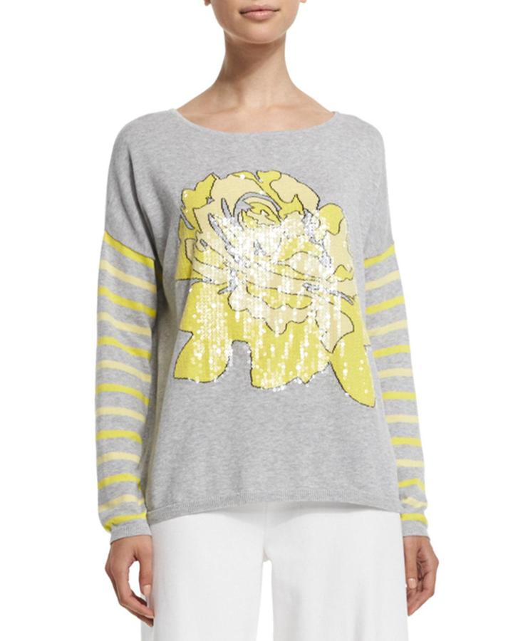 Rose/striped Sweater,