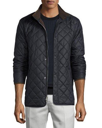 Norfolk Lightweight Quilted Jacket, Black