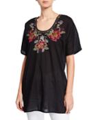 Shaylee Embroidered Cotton Blouse