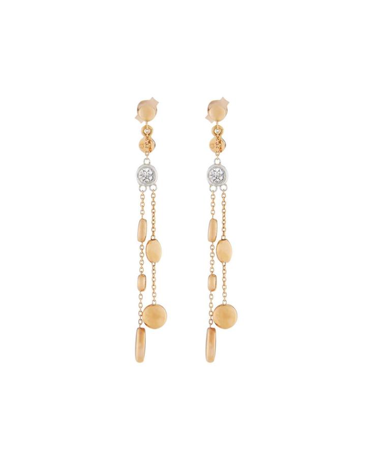 18k Classic Diamond Dangle Earrings