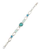 Wonderland Multi-stone Link Bracelet In Blue