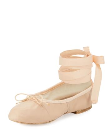 Street Ballerina Ankle-wrap Flat, Pink