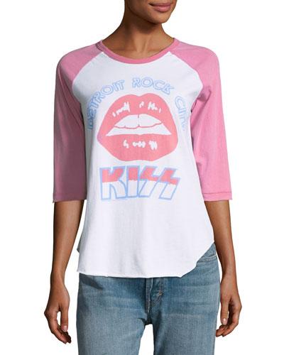 Kiss Graphic Raglan Tee