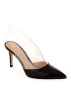 Clear-strap Patent Illusion Pumps