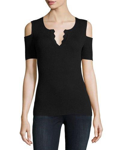 Ribbed Cold-shoulder