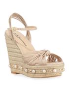 Lexicon Studded Platform Wedge Espadrilles