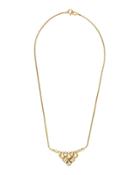 18k Yellow Gold Diamond Geometric Pendant Necklace