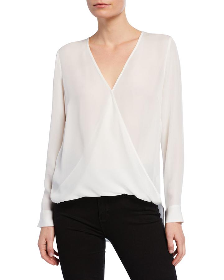 Kyla Long-sleeve Wrap Top
