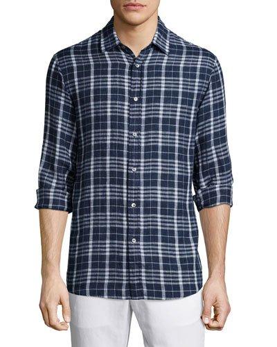 Tailored Plaid Long-sleeve