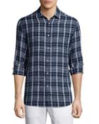 Tailored Plaid Long-sleeve
