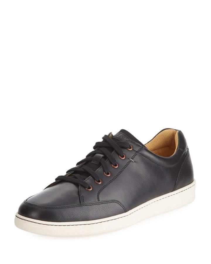 Men's Sagan Ii Leather Platform Sneakers, Black