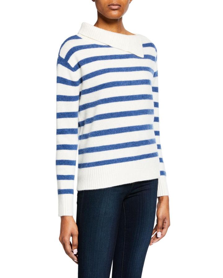 Byllie Striped High-neck Pullover