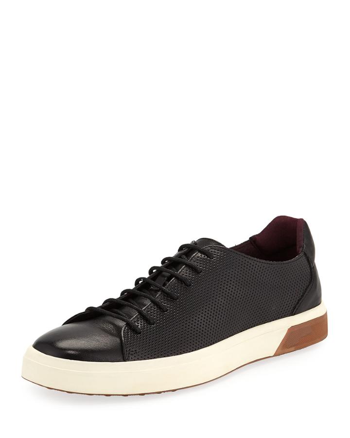 Dave Perforated Leather Low-top