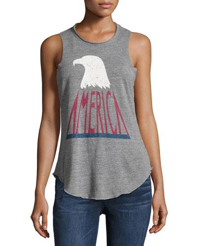 America Graphic-front Tank, Gray