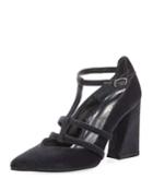 Popularity Velvet T-strap Pump