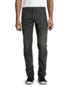 Faded & Whiskered Denim Slim-straight Jeans