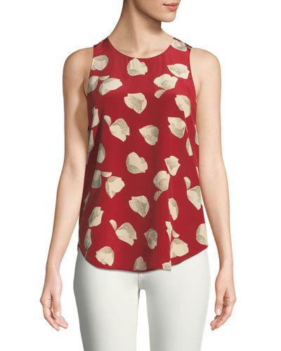 Zabetha Harper Print Top, Red